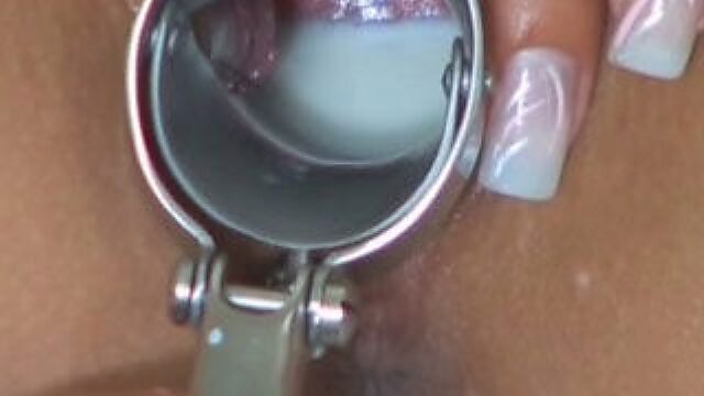 Spoiled blondie Jenny masturbates with a dildo till she squirts of orgasm
