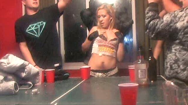 Insane college chics dance and kiss each other wearing nothing but lingerie