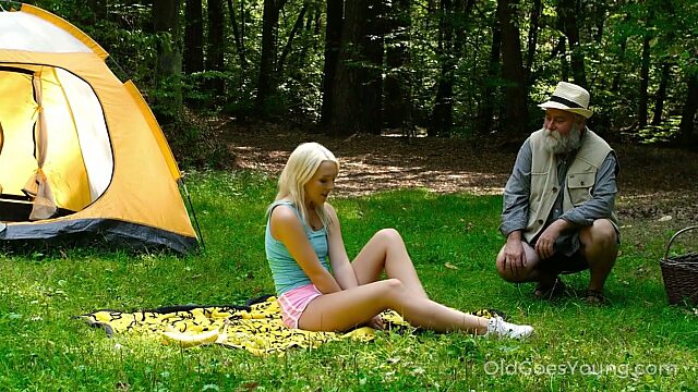Good girl Lovita Fate is having dirty sex with old fart in the park