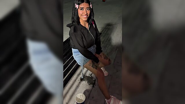 After first date deep anal fuck for a slutty teen Latina babe with creampie