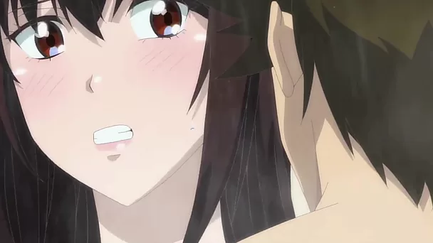 Heißes Teenie-Mädchen stöhnte in der Mädchendusche, nachdem er sich in Hentai eingeschlichen hatte