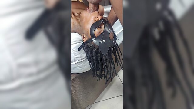 Masked Ebony Wife Analized In Doggy Style By Black Husband